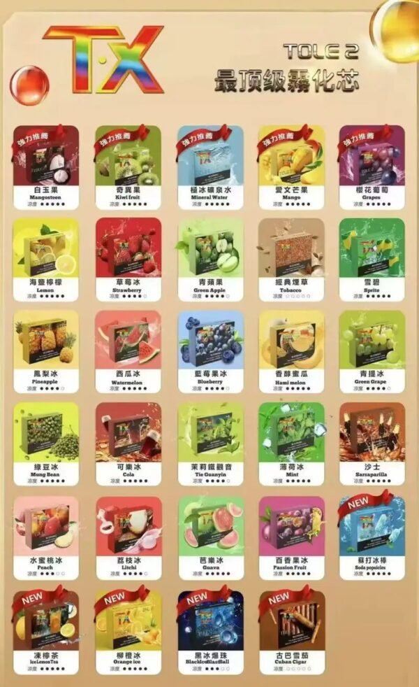 LINE_NOTE_251129_3 TOLE2 TX 拋棄式煙彈 RELX通用一代|買十送一(新扁盒)